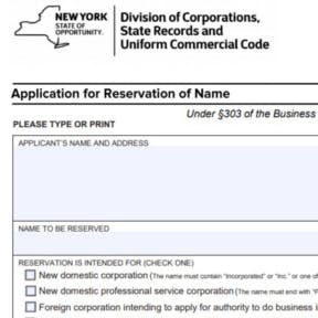 Reserve your business name.