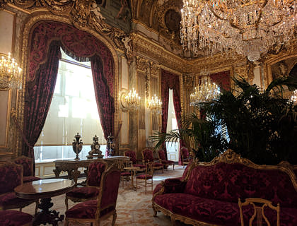 A decorative living room of a noble family.