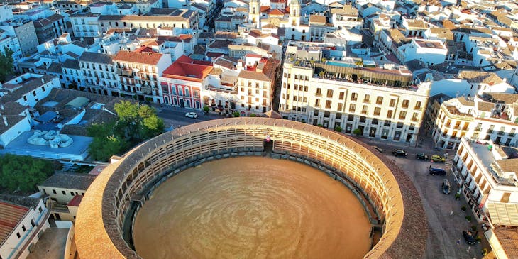 La imagen de una plaza de toros de una empresa taurina.