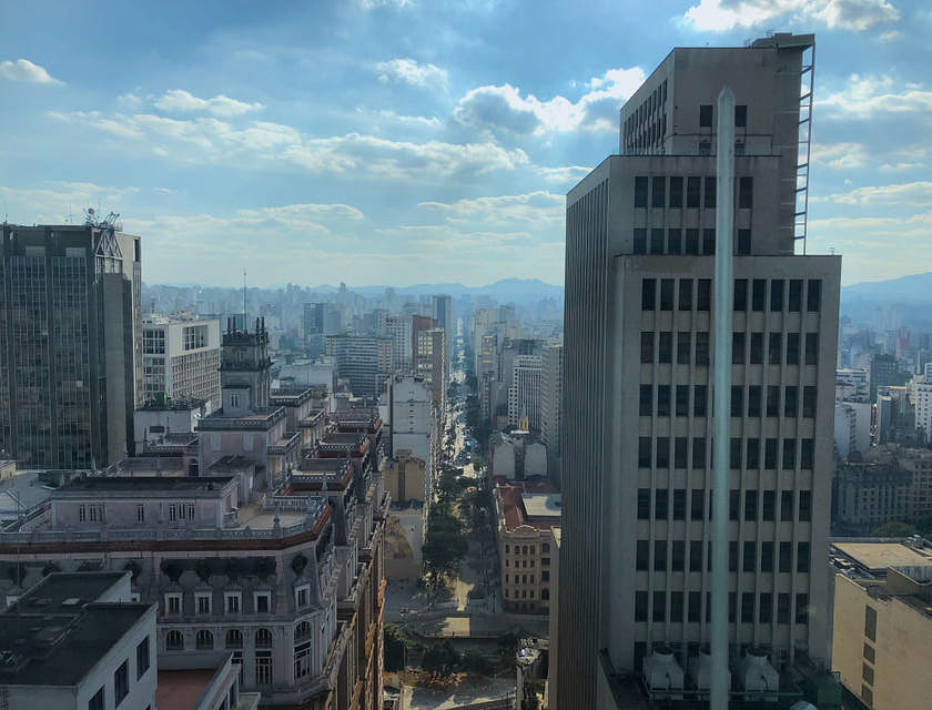 vista do Farol Santander, em São Paulo.
