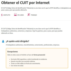 Obtén tu CUIT.