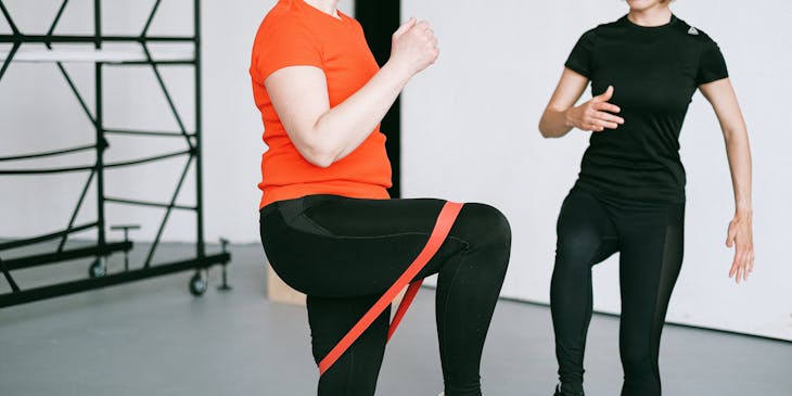 A woman receiving occupational therapy.