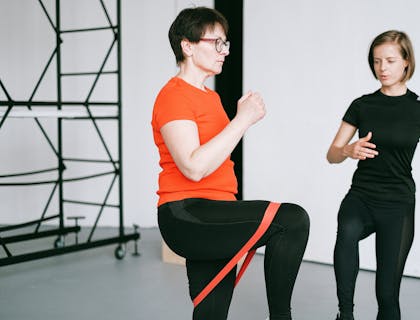 A woman receiving occupational therapy.