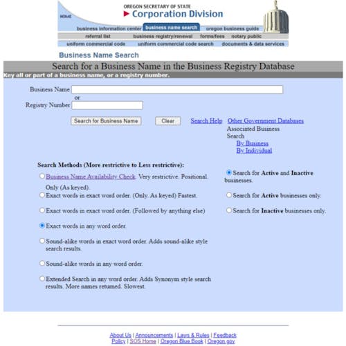 How to Do an Oregon Business Search: