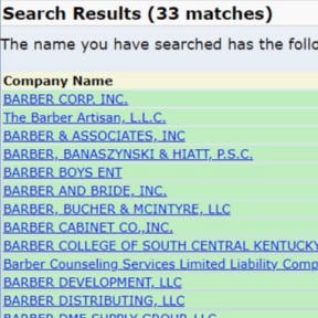 Perform a name search.