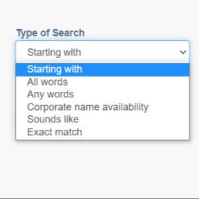 Perform a name search.