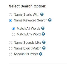 Perform a search.
