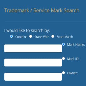 Perform trademark searches.