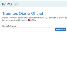 Publicación en el Diario Oficial.