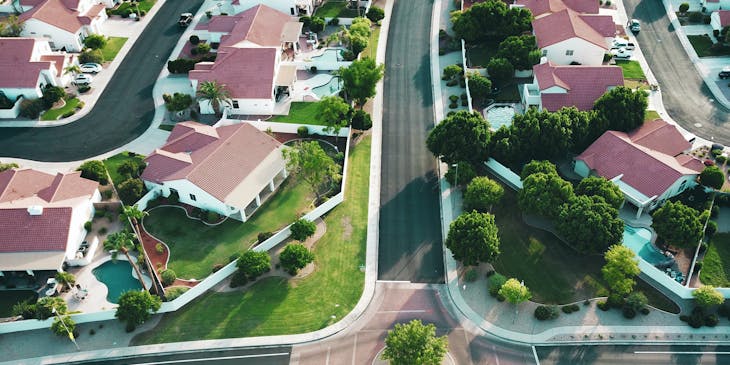 Real estate law business in a neighborhood.