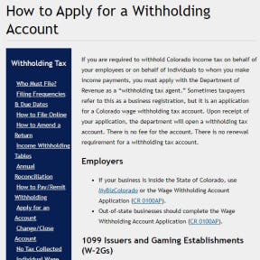 Register for withholding tax.