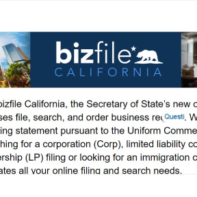 Registra tu negocio en California.