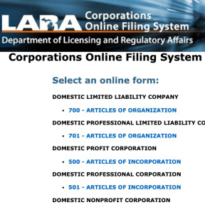 Register your business in Michigan.