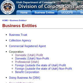 Register your business in Utah.