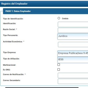 Registra a tu empresa en el Ministerio del Trabajo.