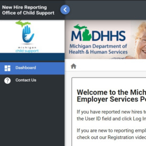 Go to the Michigan New Hires Operation Center.
