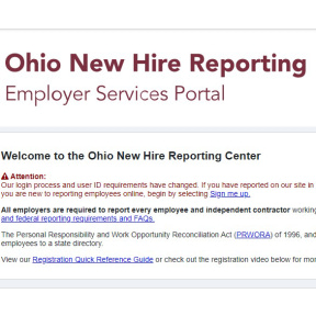 Report to the Ohio New Hire Reporting Program.