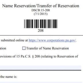 Reserve your business name.