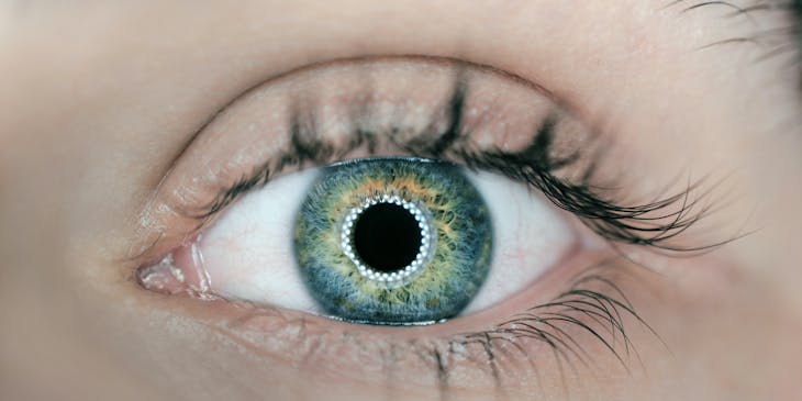 An eye about to be examined by a retina specialist.