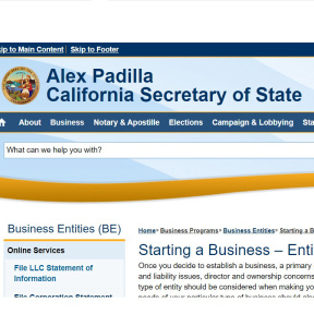 Revisa las opciones que ofrece California para crear empresas.