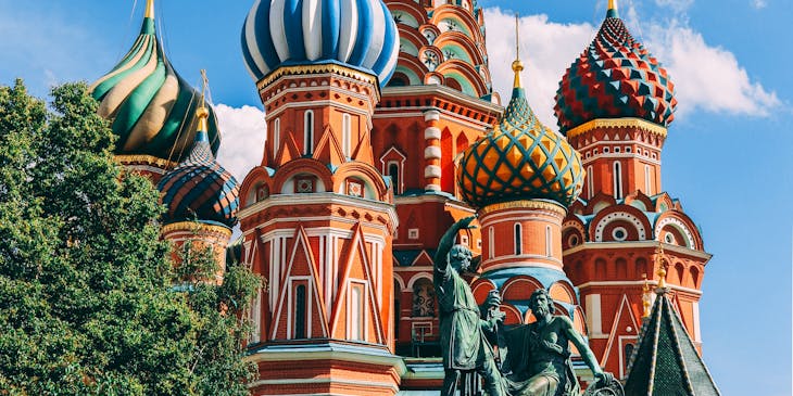 St. Basil’s Cathedral in Moscow, Russia.