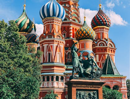 St. Basil’s Cathedral in Moscow, Russia.