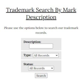 Search the Alabama SOS Trademark Records.