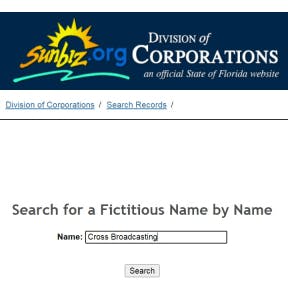 See if the name is already in use in your state.