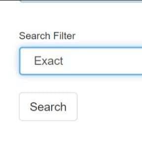 Select a search filter.