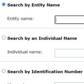 Select a search option.