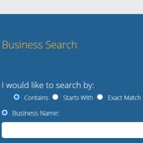 Select a search type.