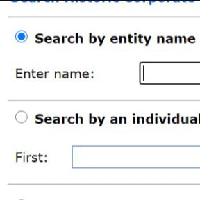 Selecciona buscar por nombre de entidad.
