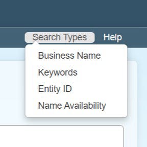 Select the "Business Name" search type.