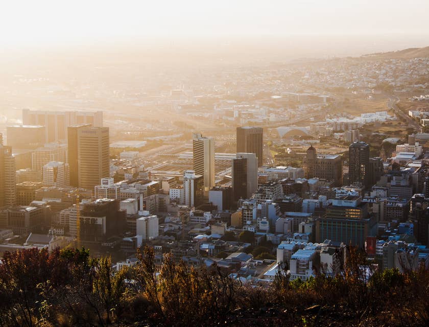 fotografía aérea de edificios de negocios sudafricanos