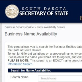 Visita el sitio web de la SOS de Dakota del Sur.