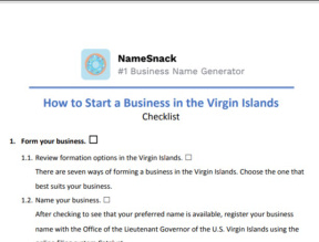 Start a Business in the Virgin Islands Checklist Download