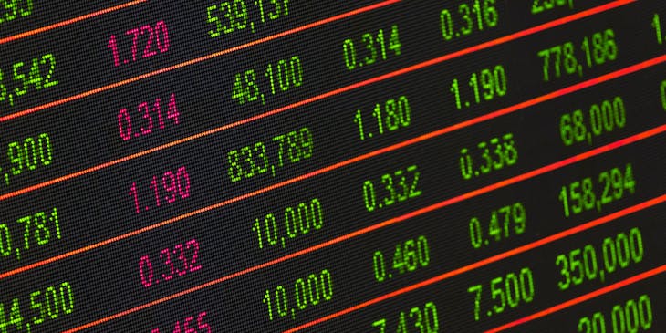 Le tableau de cotes de la bourse.