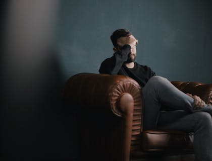 Man having a therapy session.
