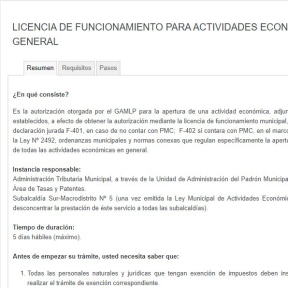 Licencia de funcionamiento.