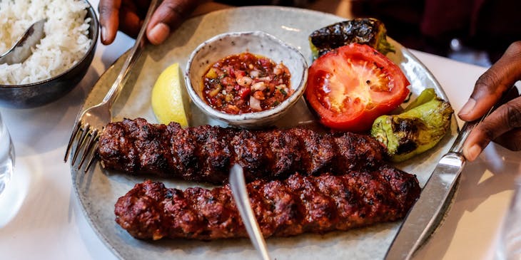 Meal at a Turkish restaurant.