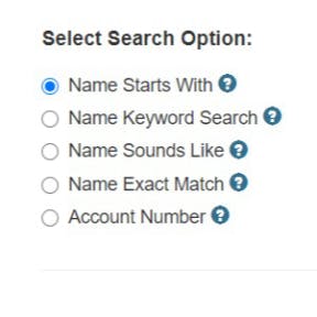 Use the Nebraska online business search tool.