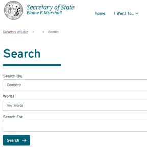 Use the North Carolina online business search tool.