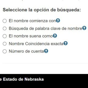 Utiliza la herramienta  en línea de búsqueda de empresas de Nebraska.