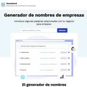 Utiliza un generador de nombres en línea.