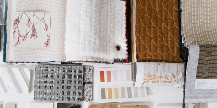 A variety of fabrics and textures that represent versatility.