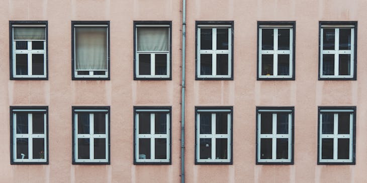 Windows on an exterior wall.