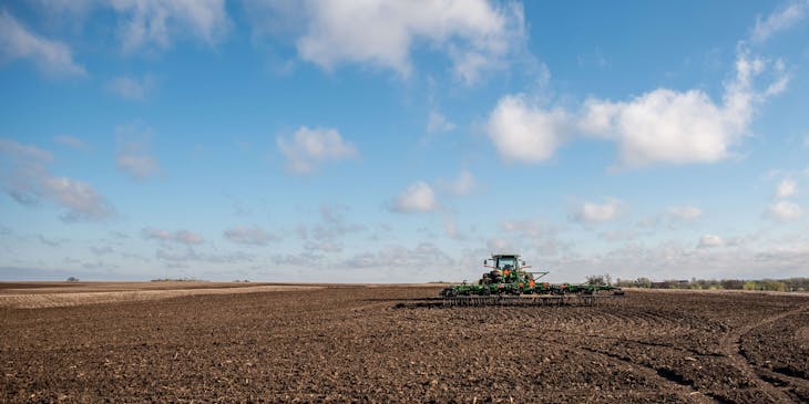 tractor on a field in Nebraska