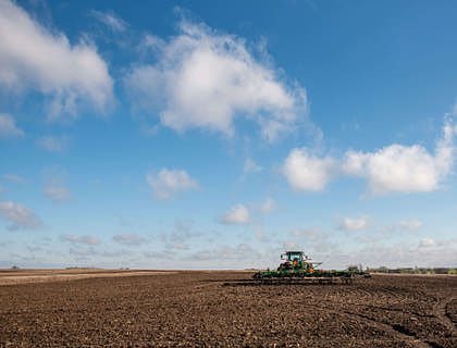 tractor on a field in Nebraska