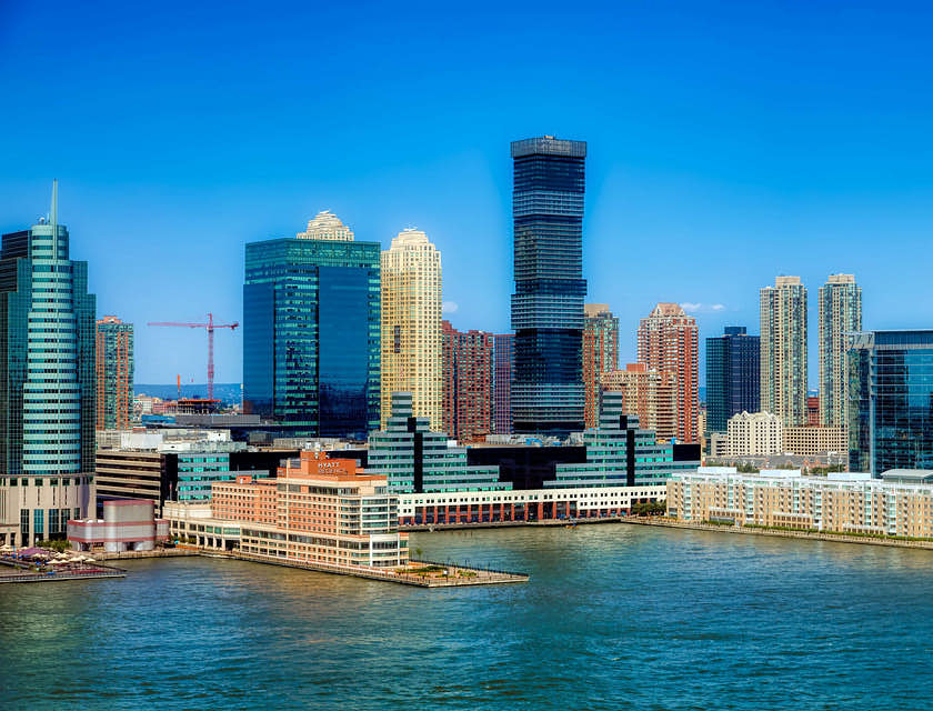 Vista de la ciudad de Jersey, Nueva Jersey.