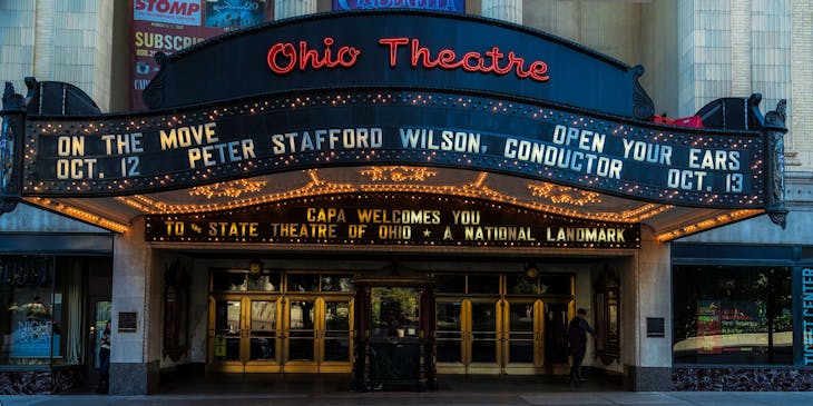 The entrance to the Ohio Theatre.